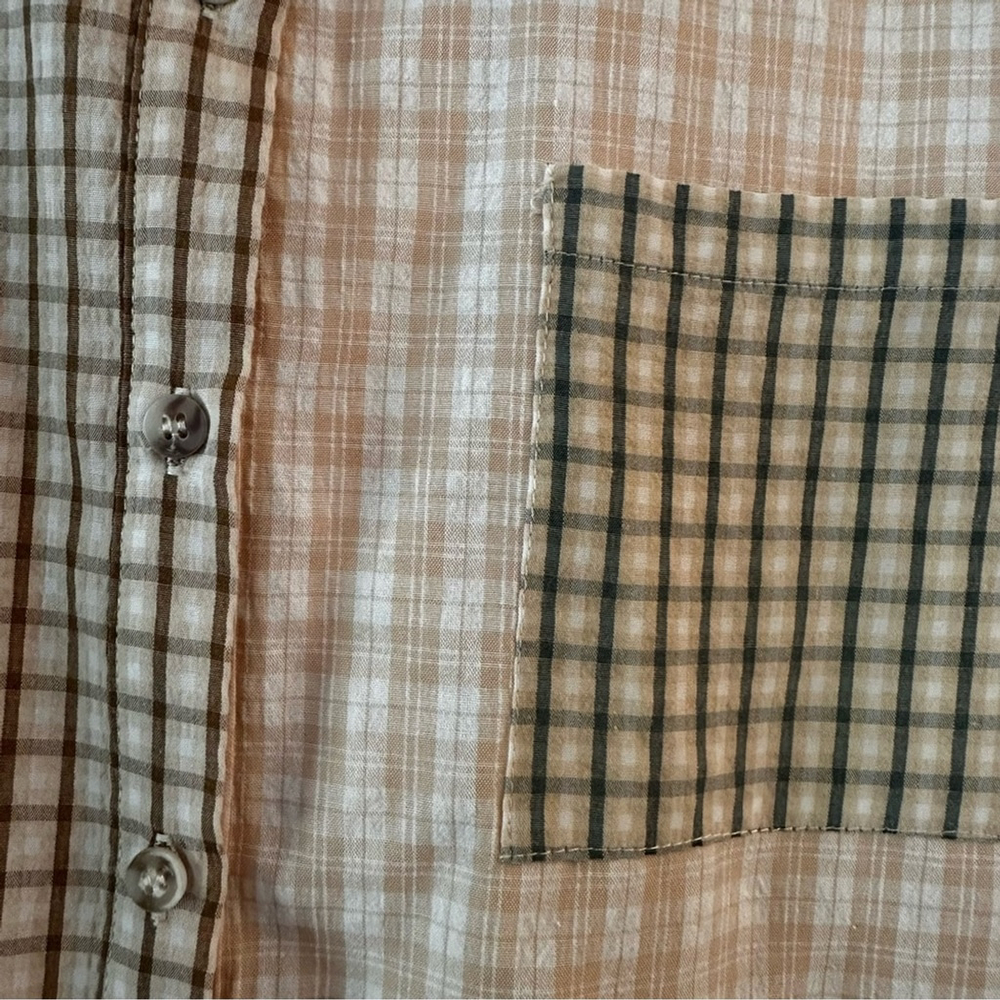 Hem & Thread Plaid Patchwork, Neutral Colour Bloc… - image 3